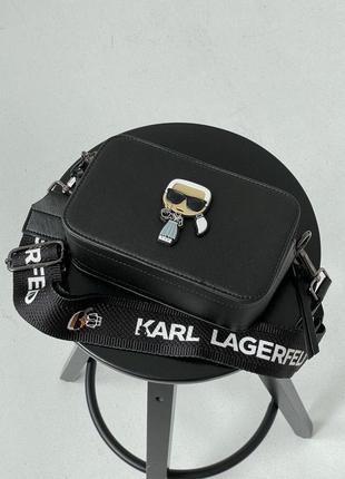 Чорна жіноча сумка karl lagerfeld snapshot5 фото