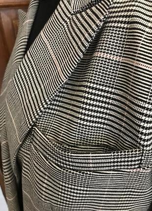 Прекрасний   серый пиджак в клейку размер  38 пог-50 пою-566 фото