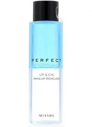 Міцелярна вода для зняття макіяжу missha perfect lip & eye make - up remover