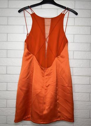 Платье, платье мини, яркая, вырез сетка, органза, интересная спинка 964 фото