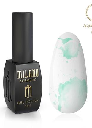 Гель лак аква краплі aqua drops milano 8 ml №2 фіолетовий акварельний лак на спиртовій основі