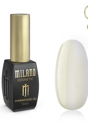 Кольорова база milano з шиммером 10 ml № 03