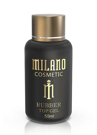 Каучуковое верхнее покрытие (топ/финиш) для маникюра milano rubber top 50мл