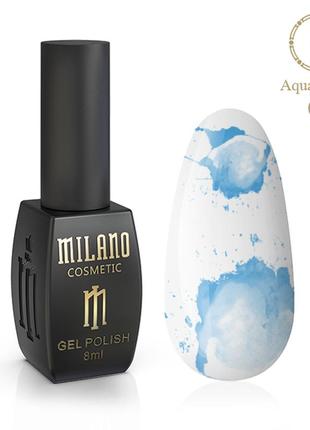 Гель лак аква капли aqua drops milano 8 ml №1 оранжевый акварельный лак на спиртовой основе