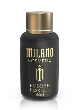 Каучуковая база для маникюра и педикюра ногтей милано milano rubber base 50ml наращивание коррекция