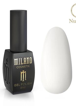 Гель лак для маникюра ногтей классический нюдовый оттенок milano 8 мл nude collection № b001 8мл