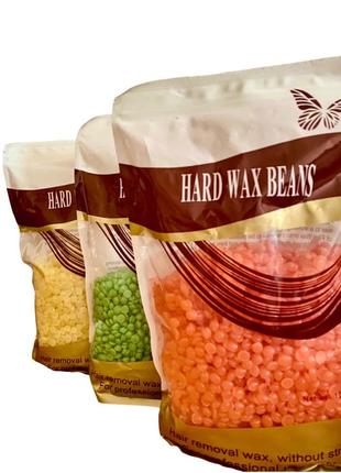 Віск у гранулах hard wax beans 1000гр аромат лаванда для депіляції для воскоплаву плівковий віск 1 кг гранули3 фото