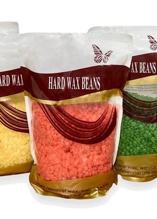 Воск в гранулах hard wax beans 1000гр аромат розы для депиляции для воскоплава пленочный воск 1 кг гранулы4 фото