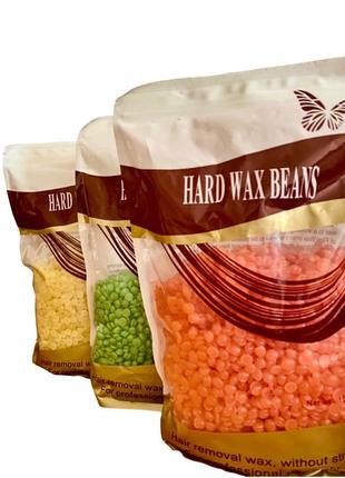 Воск в гранулах hard wax beans 1000гр аромат розы для депиляции для воскоплава пленочный воск 1 кг гранулы2 фото