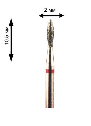 Фреза для манікюру полум'я, манікюрна насадка алмазна, m-007, свердло для нігтів