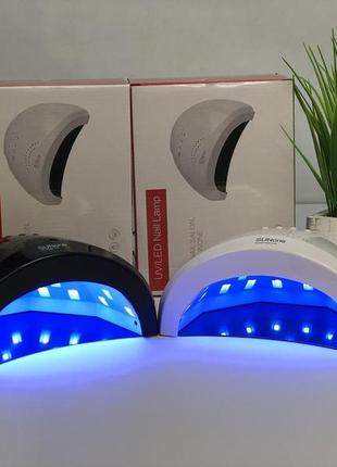 Лампа для манікюру sun one 48 вт led uv манікюрна лампа сушка для гель лаку сушарка для нігтів для полігелю, з таймером, сенсором2 фото