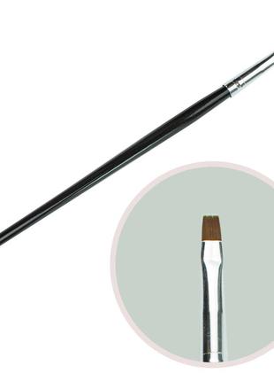 Пензель для гелю №4 прямої ворс чорна ручка (пензлики для малювання, пензлики для моделювання, манікюрні)