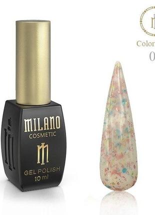 База milano color glass 10мл  №01 базовое покрытие для ногтей для маникюра прозрачная гель лак1 фото