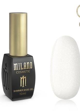 Кольорова база milano з шиммером 10 ml № 15