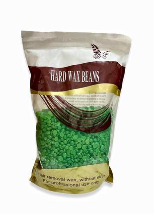 Воск в гранулах hard wax beans 1000гр аромат алоэ для депиляции для воскоплава пленочный воск 1 кг гранулы