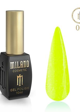Гель лак для маникюра ногтей яркий красочный milano 10 мл juicy № 01