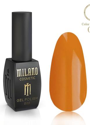 Гель лак для маникюра и педикюра ногтей насыщенный яркий цветная коллекция milano 8 мл color collection №13