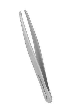 Пінцет для брів staleks beauty & care 10 type 2 tbc-10/2 рівний для бровиста манікюрний інструмент сталекс