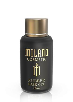 Базовое покрытие для маникюра milano rubber base 35ml (для ногтей, мейкап гель лака makeup)1 фото