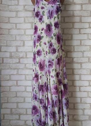 Летнее длинное платье с цветочным принтом marks & spencer1 фото