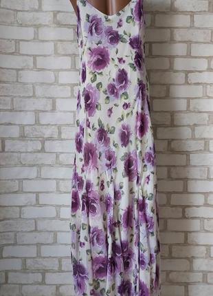 Летнее длинное платье с цветочным принтом marks & spencer3 фото