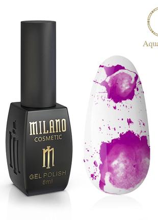 Гель лак аква краплі aqua drops milano 8 ml №11 жовтий жовток акварельний лак на спиртовій основі