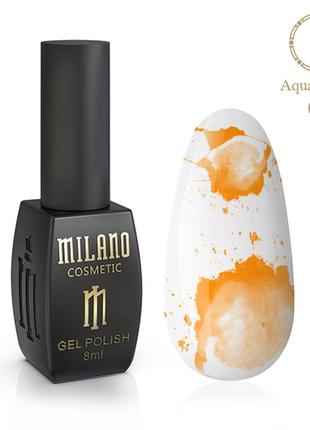 Гель лак аква капли aqua drops milano 8 ml №3 нежно розовый акварельный лак на спиртовой основе