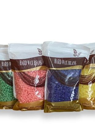 Віск у гранулах hard wax beans 500гр аромат лаванда для депіляції для воскоплаву плівковий віск гранули4 фото