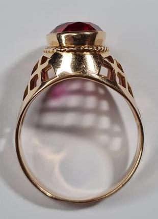 Золотая кольца с рубином ссср3 фото