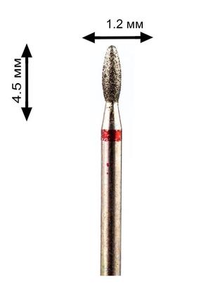 Насадка алмазная m-039 (насадка, фрезер для маникюра, аппаратный маникюр, наращивание, коррекция ногтей)