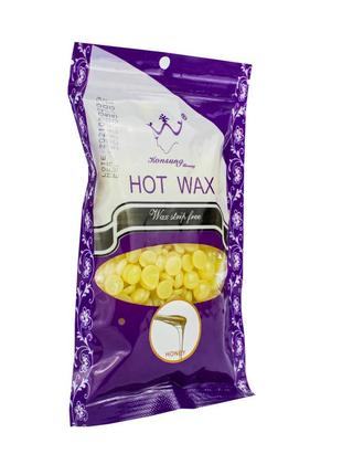 Воск для депиляции в гранулах 1000г  "konsung hot wax" мёд