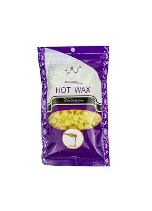 Воск для депиляции в гранулах 500г konsung hot wax мёд воск для баночного воскоплава пленочный воск2 фото