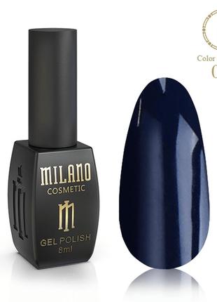 Гель лак для маникюра и педикюра ногтей насыщенный яркий цветная коллекция milano 8 мл color collection №15