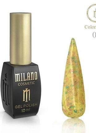 База milano color glass 10 мл no05 базове покриття для нігтів манікюр гель лак