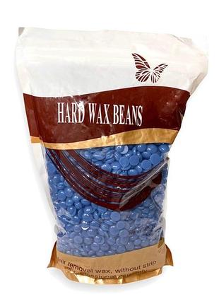 Воск в гранулах hard wax beans 500гр аромат голубика для депиляции для воскоплава пленочный воск гранулы