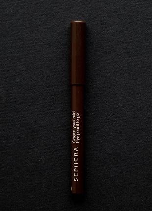 Контурный матовый карандаш подводка для глаз sephora eye pencil to go 03 dark brown matte3 фото