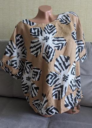 Блузка из льна свободного кроя6 фото