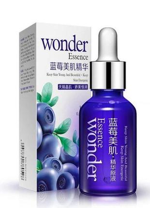 Сироватка для обличчя з чорницею wonder essence від bioaqua