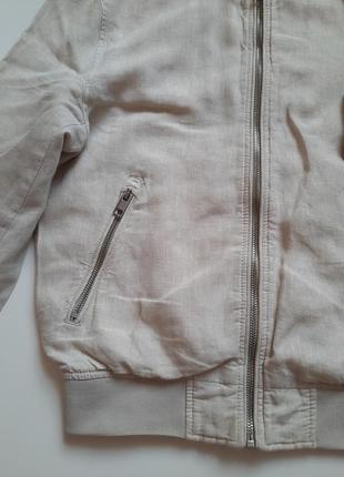 Стильна лляна курточка вітровка, розмір м2 фото