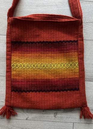 Сумка плетена у стилі етно бохо