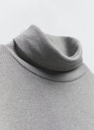 Гольф жіночий zara, колір сірий😍 шерсть вовна светр кофта водолазка лонгслів7 фото