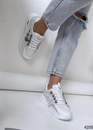 Женские кроссовки в стиле найк белые на платформе маломерки10 фото