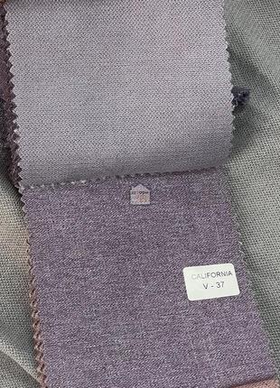 Двосторонній льон для штор california v-37однотонна шторна тканина, бузковий колір3 фото