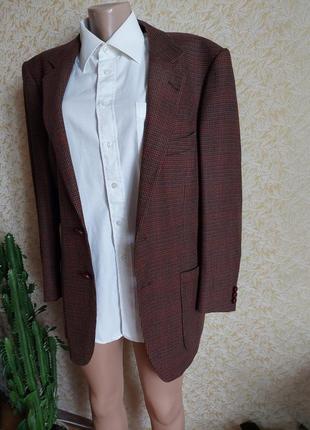 Пиджак гусиная лапка, вискоза, блейзер, пиджак в клетку м2 фото