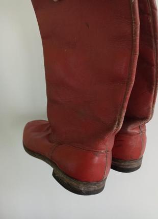 Кожаные сапоги для театра музея винтаж старинные натуральная кожа