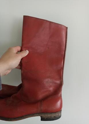 Кожаные сапоги для театра музея винтаж старинные натуральная кожа