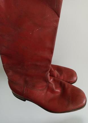 Кожаные сапоги для театра музея винтаж старинные натуральная кожа