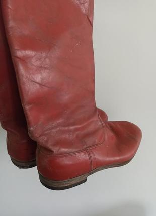 Кожаные сапоги для театра музея винтаж старинные натуральная кожа