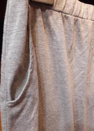 Трикотажная юбка длинная с карманами2 фото