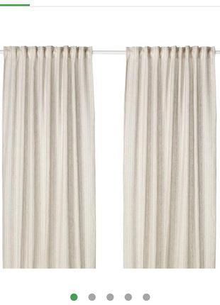 Льняная штора ikea birtine 100% лён